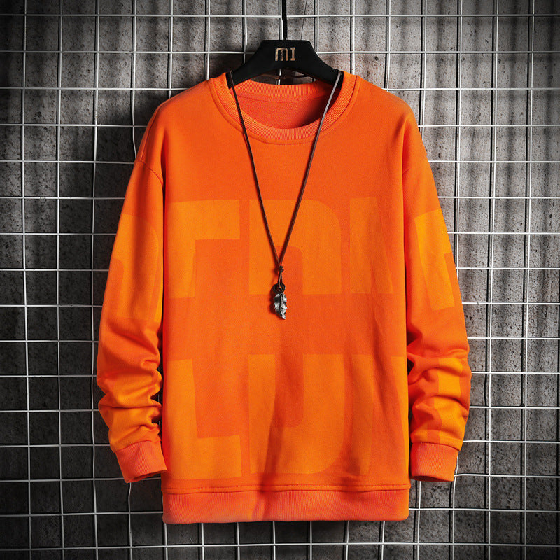 Men's Spring Round Neck Loose Handsome sweater