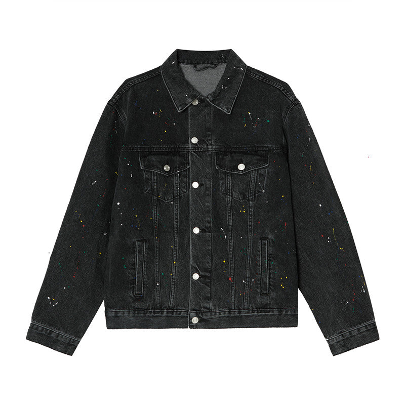 Paint Couple Retro Denim Jacket