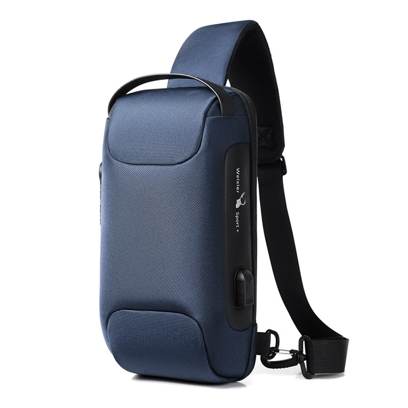 Waterproof USB Anti-theft Bag Men Oxford Crossbody Shoulder Bag