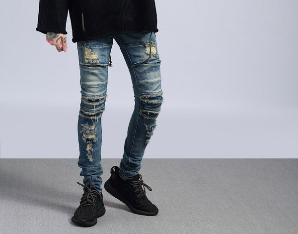 Shredded jeans for men