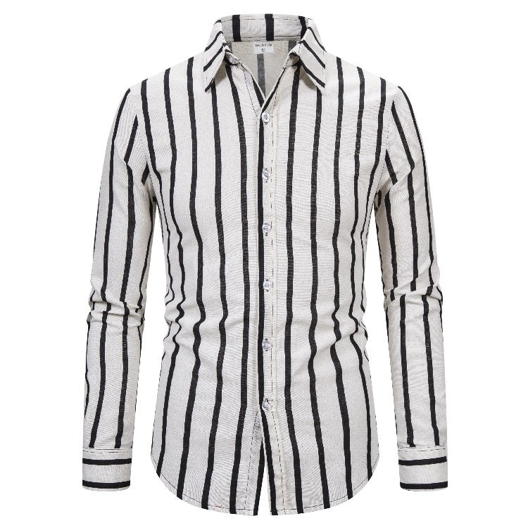 Men's long sleeve striped shirt