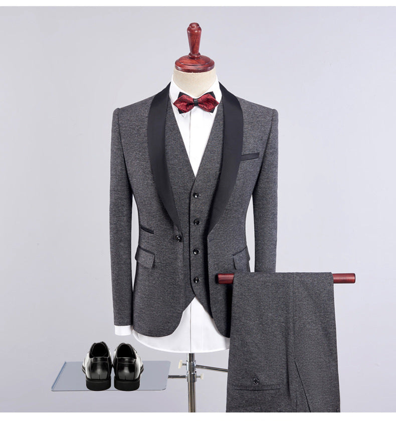 Slim Groom Wedding Reception Formal suit for men