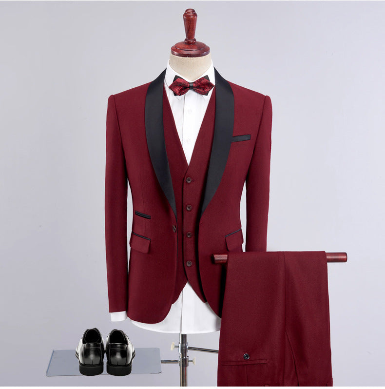 Slim Groom Wedding Reception Formal suit for men