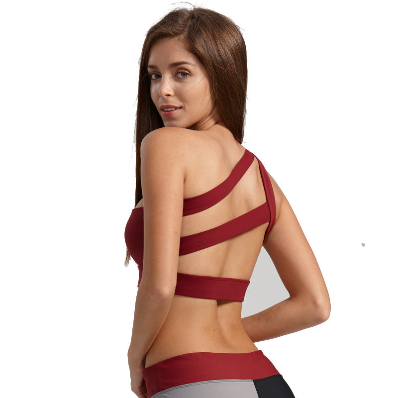 Yoga Quick Drying One Shoulder Bra