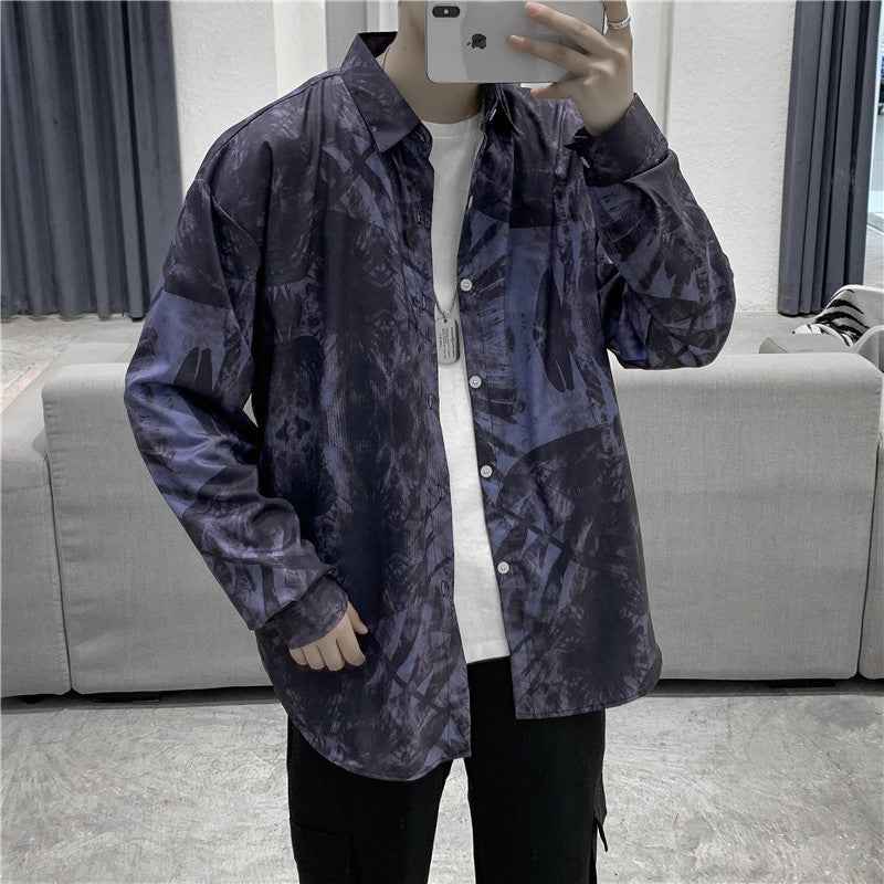 Men's Casual Loose All Match Long Sleeved Shirt