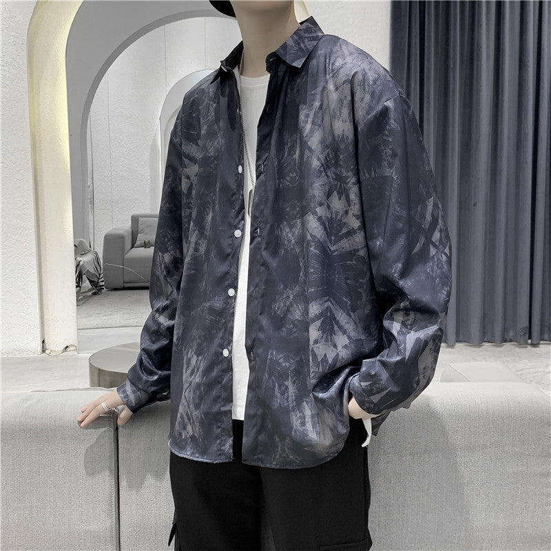 Men's Casual Loose All Match Long Sleeved Shirt