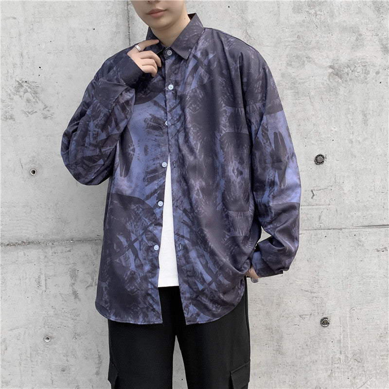 Men's Casual Loose All Match Long Sleeved Shirt