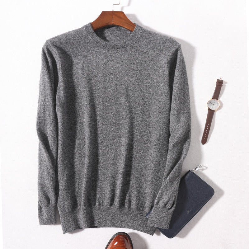 Men's Round Neck Pullover Slimming Business Casual Sweater