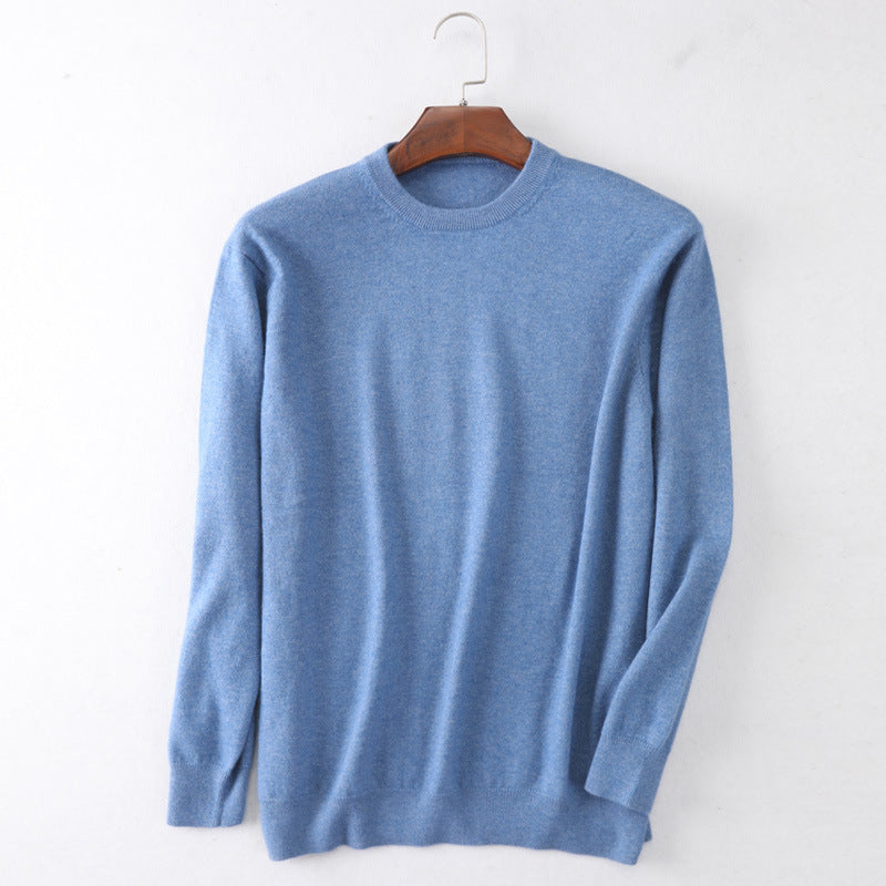 Men's Round Neck Pullover Slimming Business Casual Sweater