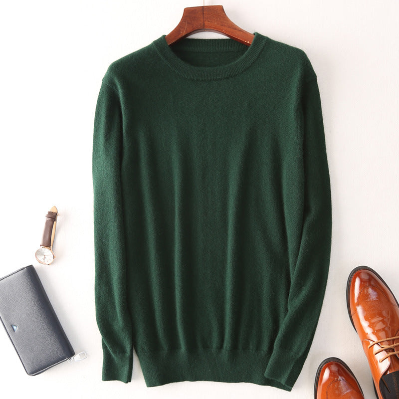 Men's Round Neck Pullover Slimming Business Casual Sweater