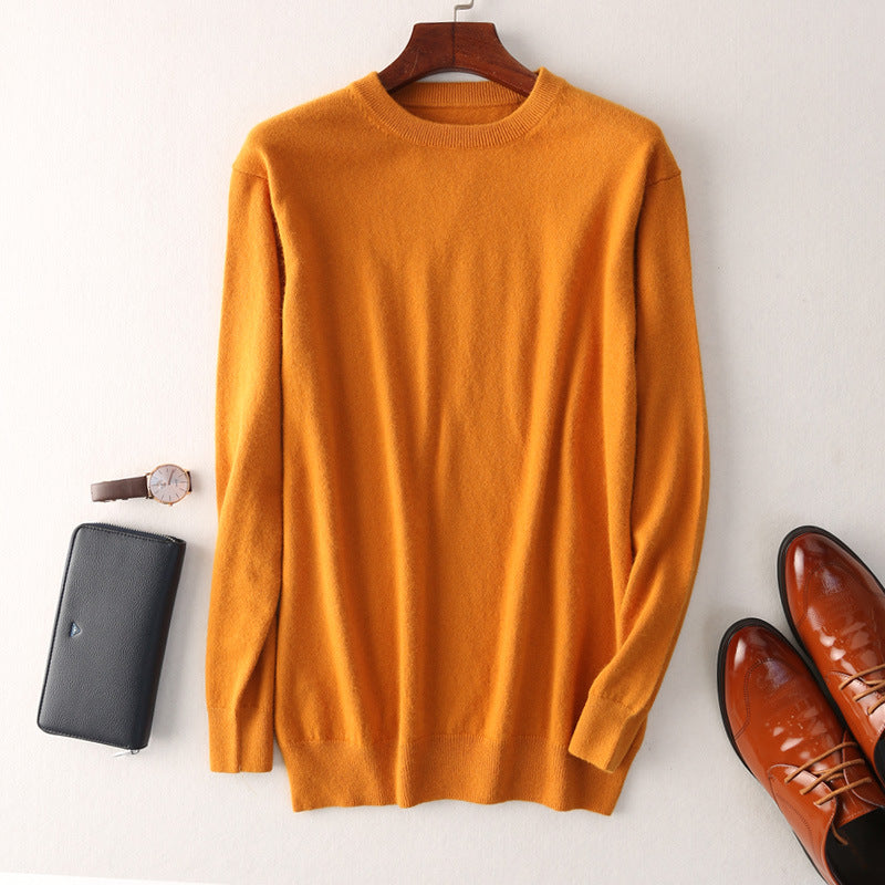 Men's Round Neck Pullover Slimming Business Casual Sweater