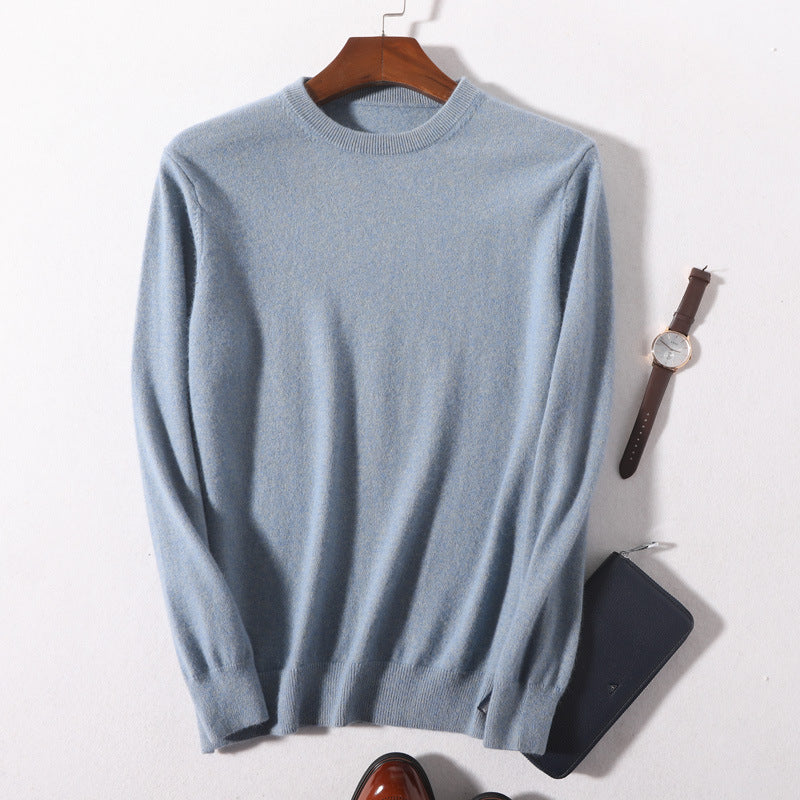 Men's Round Neck Pullover Slimming Business Casual Sweater