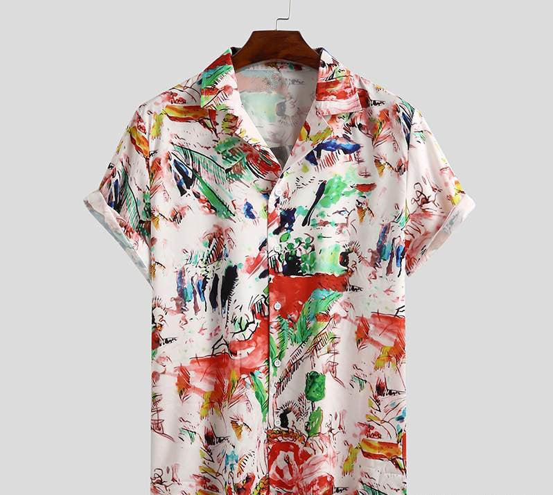 Men's Short Sleeve Printed Shirt