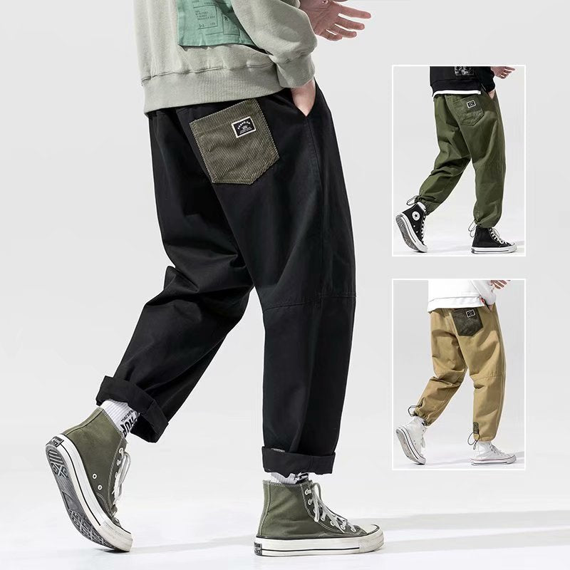 Drawstring ankle trousers for men