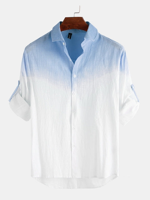 Long sleeve gradient shirt for men