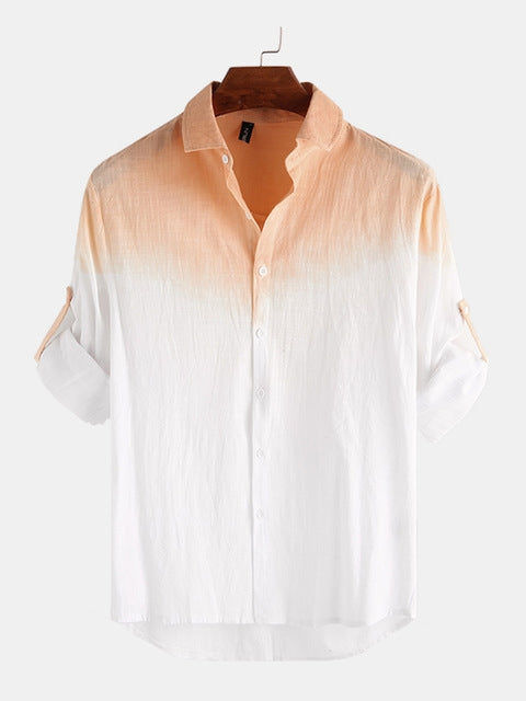 Long sleeve gradient shirt for men