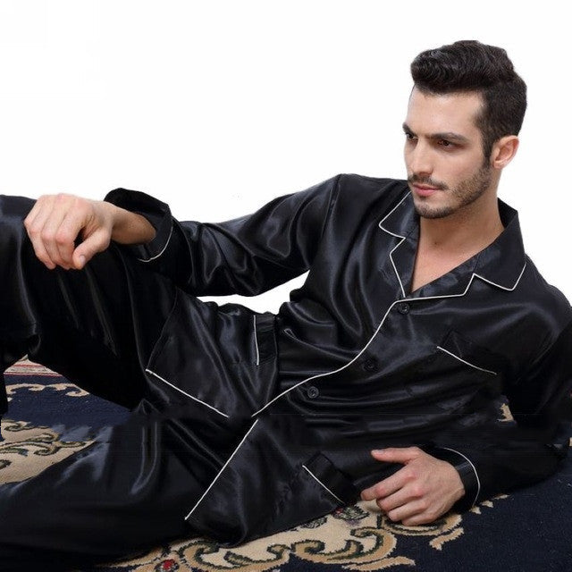 Mens Pajama Set Winter Sleepwear, Homewear Warm Nightwear for men