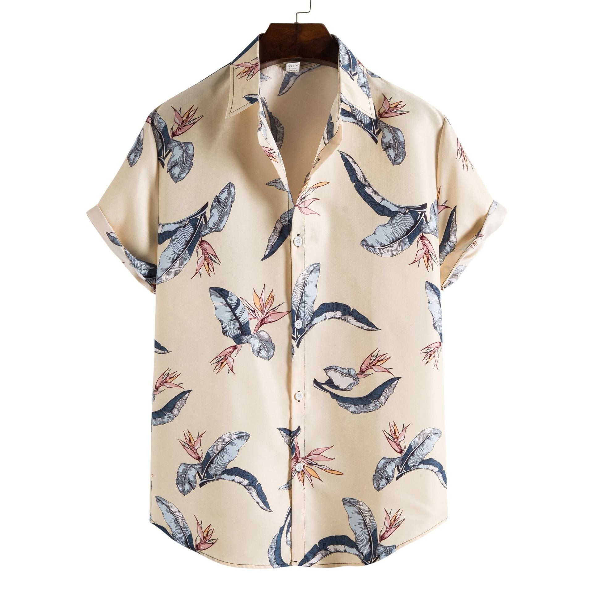 Printed Casual Men's Short-sleeved Lapel Shirt