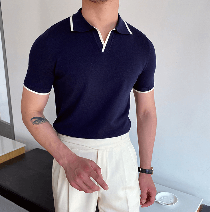 Yacht Weekend Contrast Piping Polo