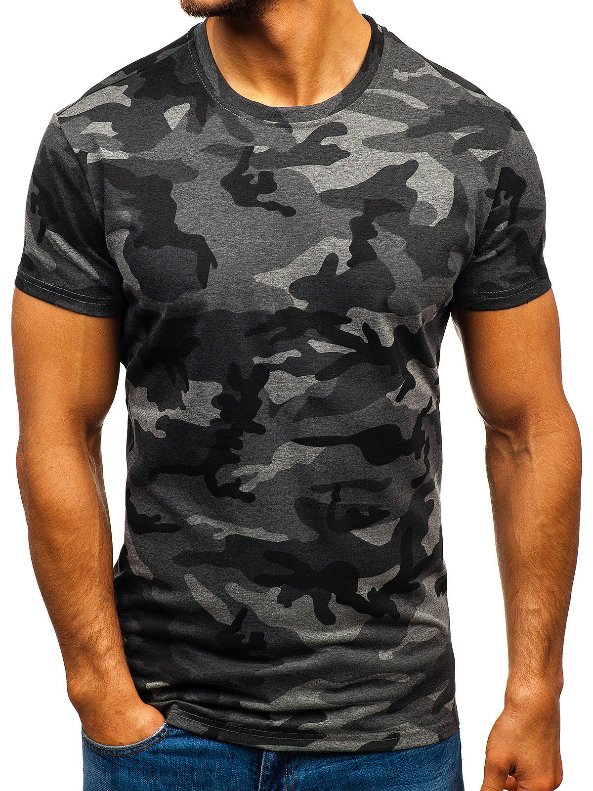 Camouflage Round Neck Casual Short Sleeve t-shirt men