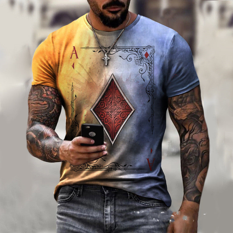 Playing Card Printing Men's T-Shirt