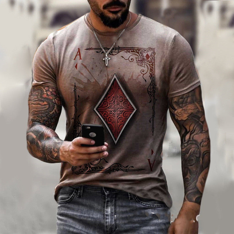 Playing Card Printing Men's T-Shirt