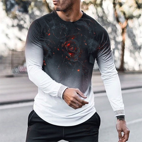 Mens long sleeve printed t-shirt