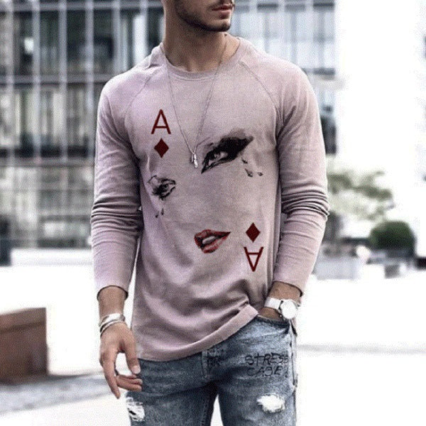 Mens long sleeve printed t-shirt