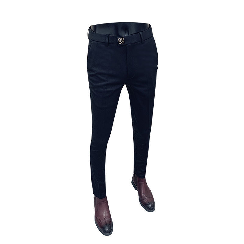 New Trousers Men's Slim Nightclub Nine-Point Pants Suit Pants Men