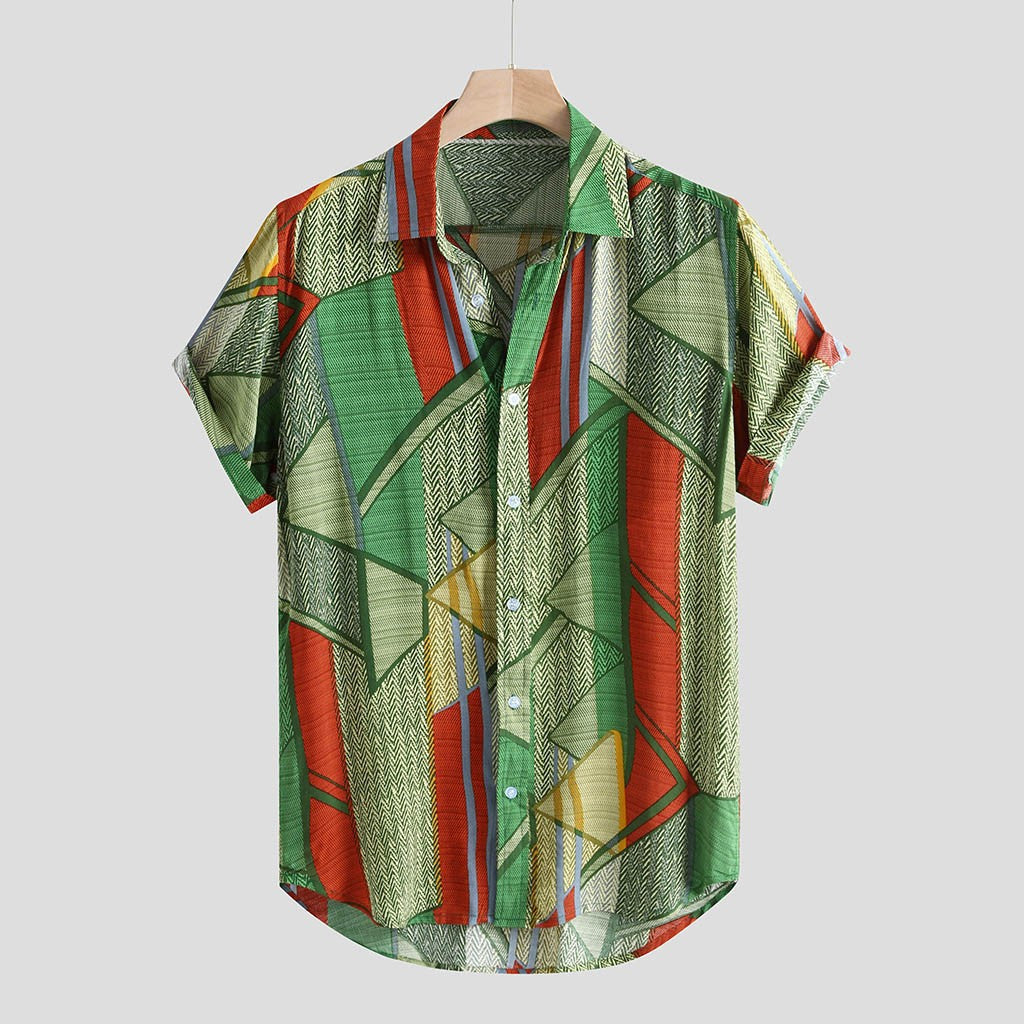 Hawaii Printing Beach Shirts Men