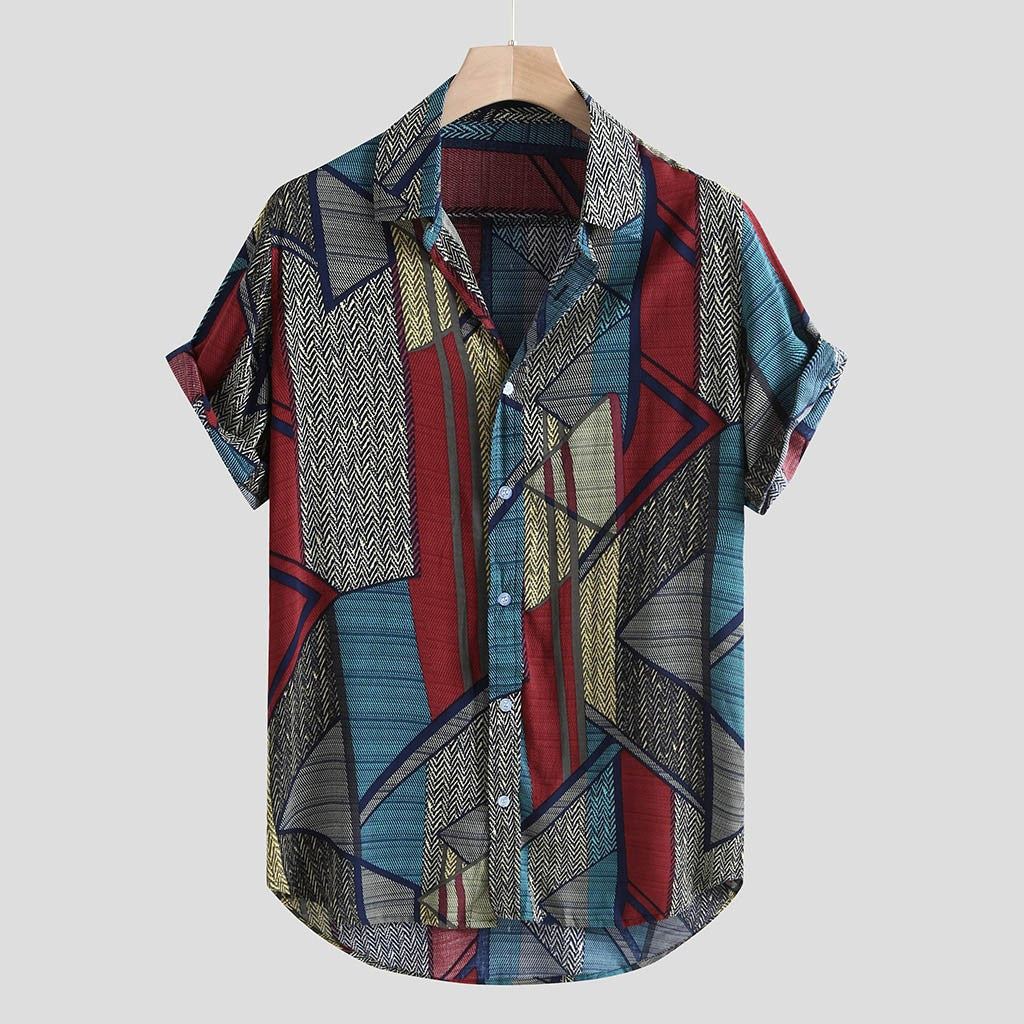 Hawaii Printing Beach Shirts Men