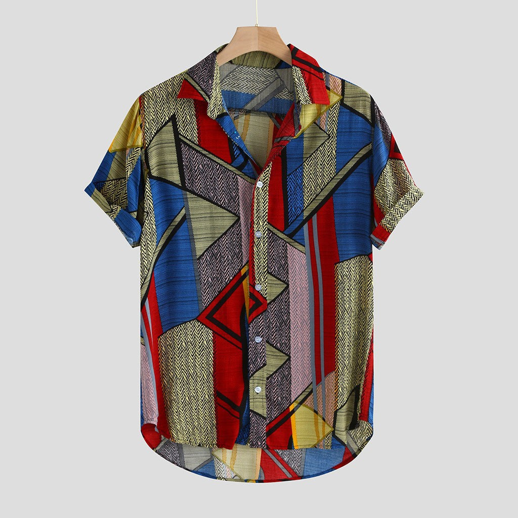 Hawaii Printing Beach Shirts Men