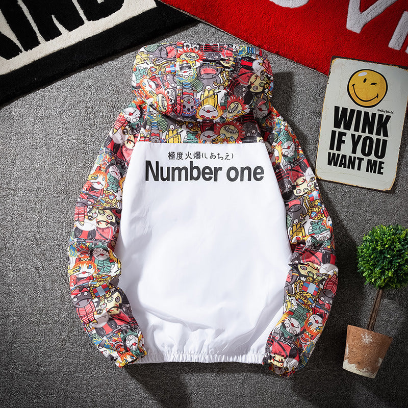 Printed Devil Sports Windbreaker jacket