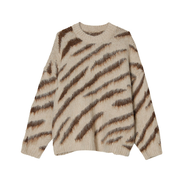 Zebra Pattern Sweater Men