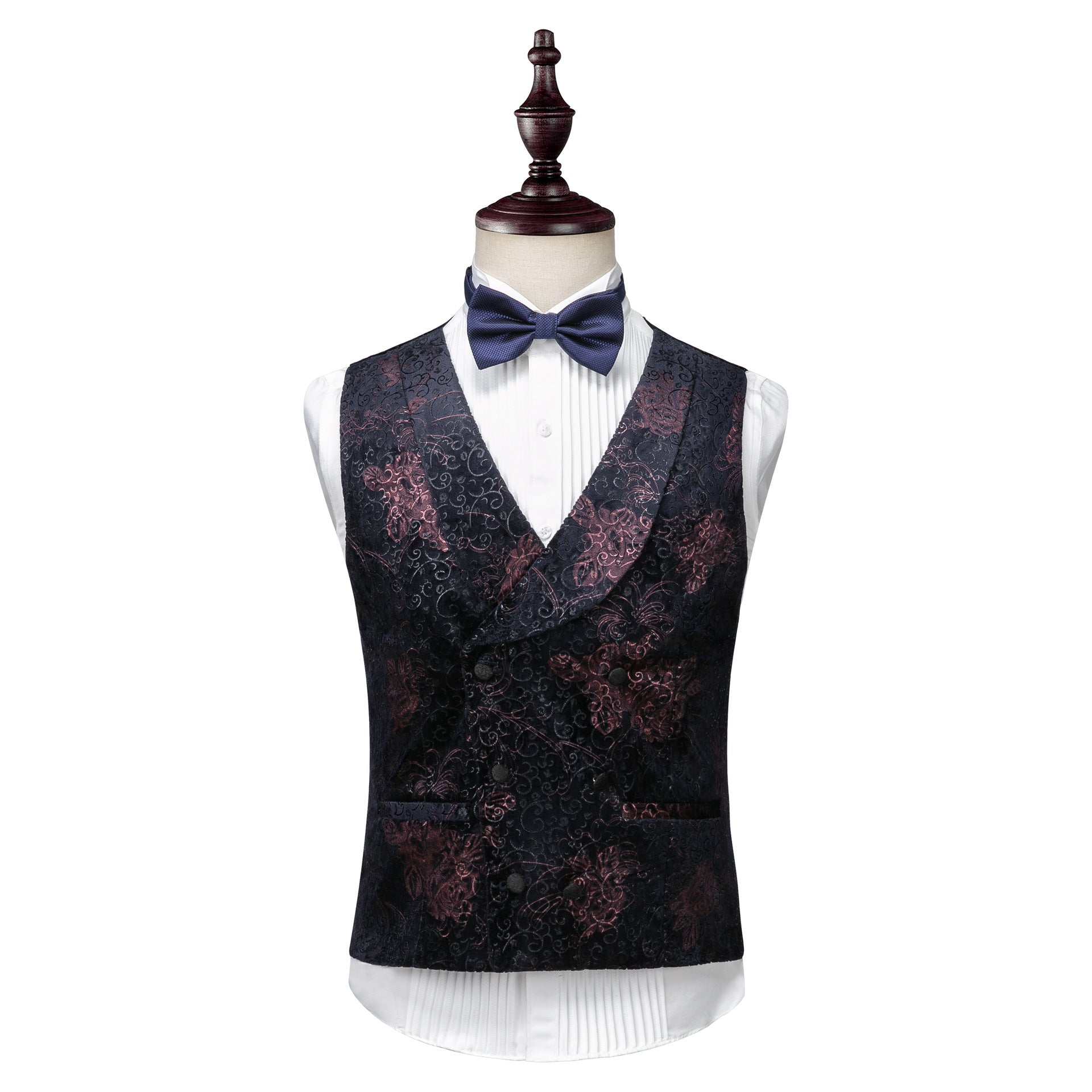 Two-Button Velvet Printed Suit Three-Piece Cross-Border Men's Business Suit