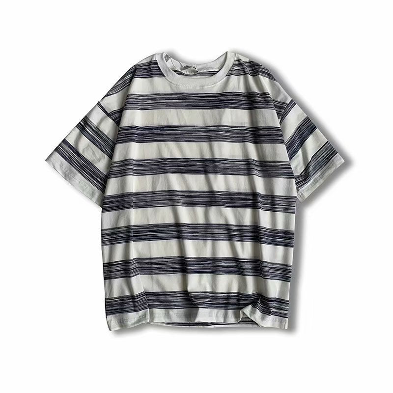 Couple Cotton Striped Short Sleeves tshirt