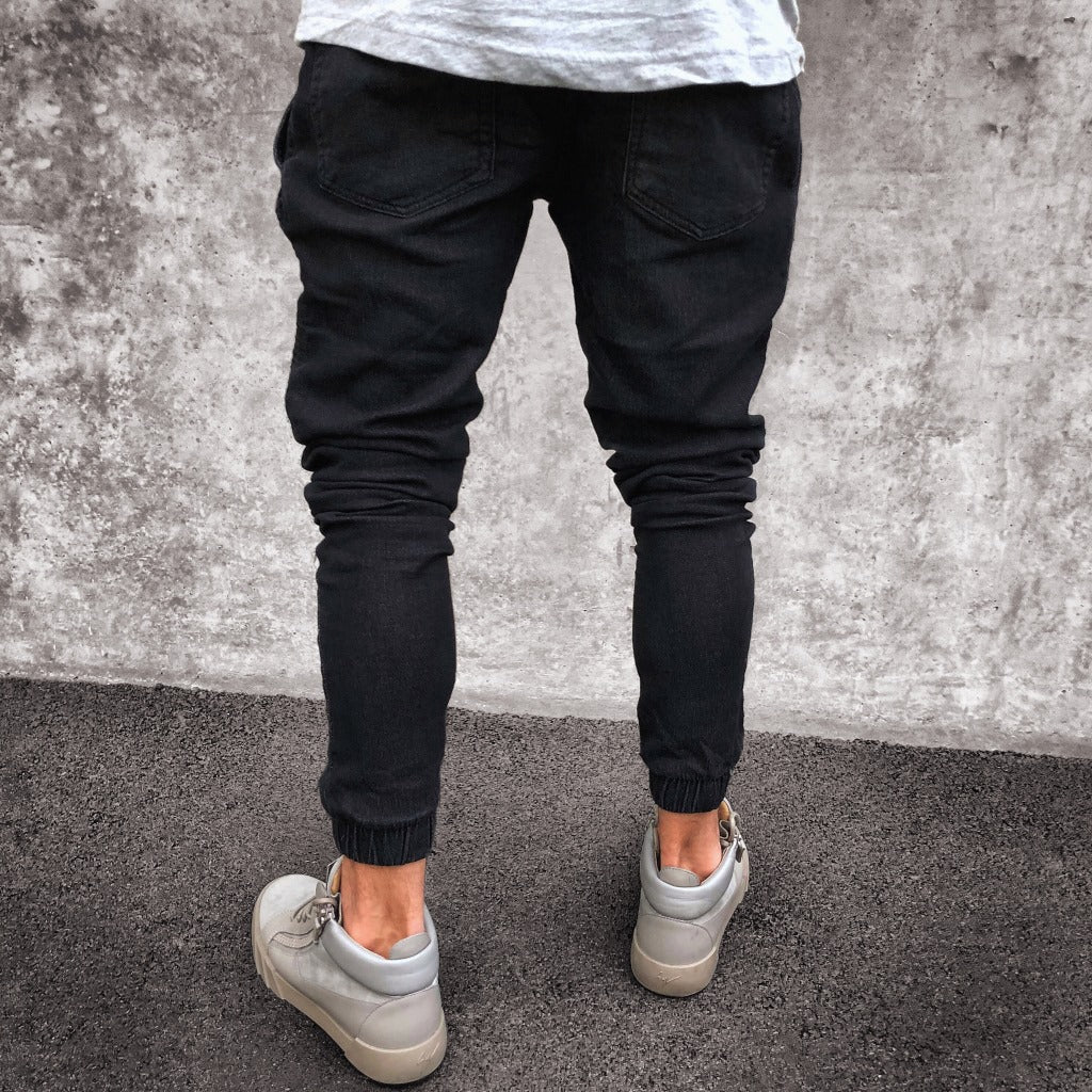 Men's Explosive Fashion Light Blue Skinny jeans