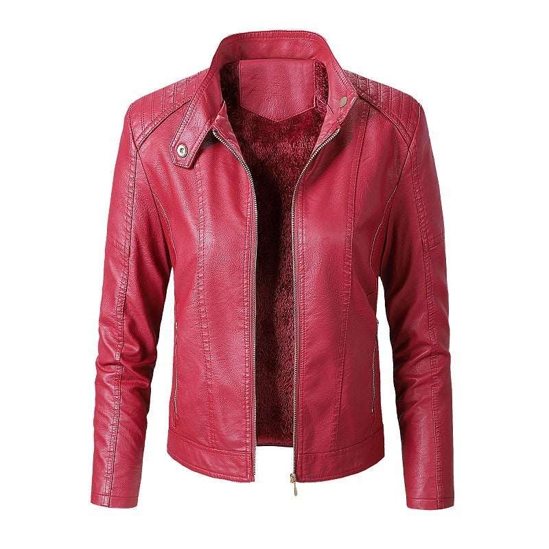 Women's Leather Plus Velvet Jackets