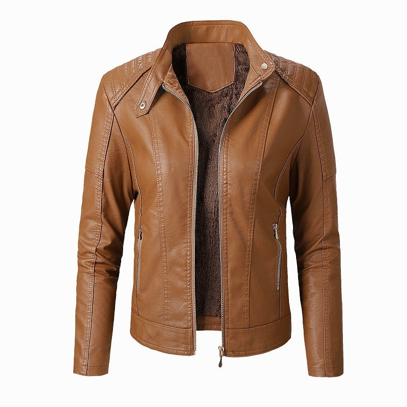 Women's Leather Plus Velvet Jackets