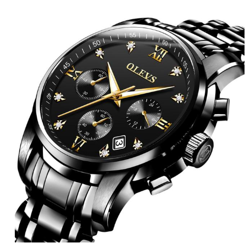 Chronograph Stainless Steel Waterproof Quartz Wrist watches