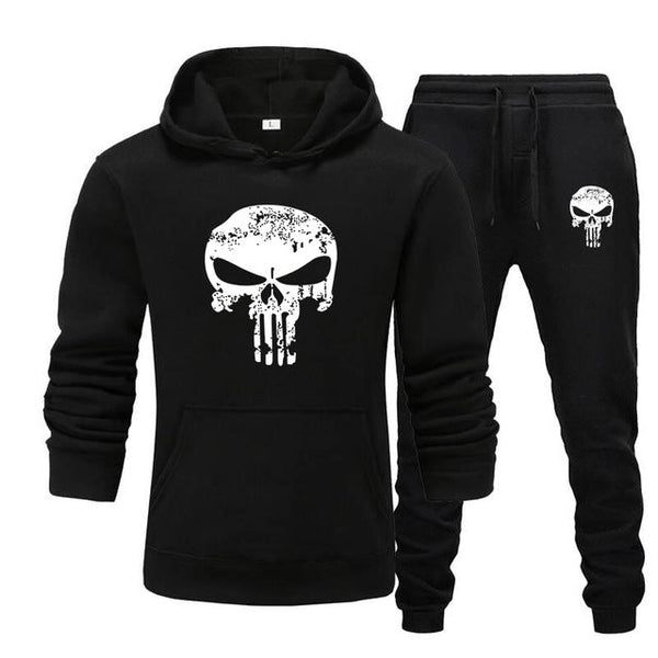 Tracksuit Men Skull Brand Autumn Winter Hooded