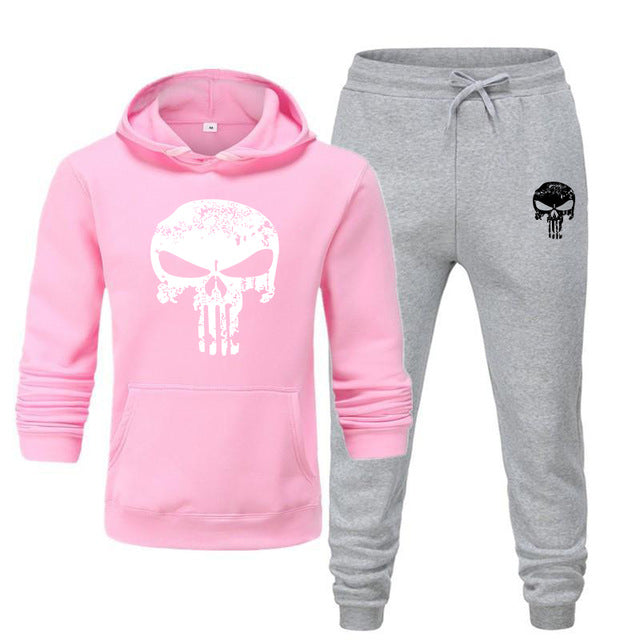 Tracksuit Men Skull Brand Autumn Winter Hooded