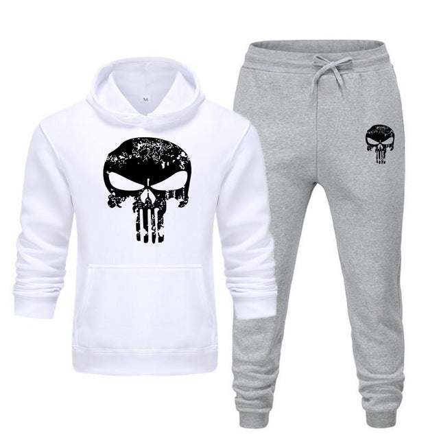 Tracksuit Men Skull Brand Autumn Winter Hooded