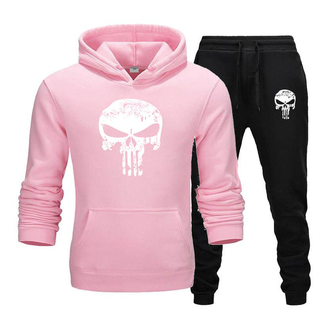 Tracksuit Men Skull Brand Autumn Winter Hooded