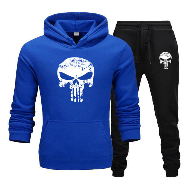 Tracksuit Men Skull Brand Autumn Winter Hooded