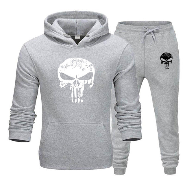 Tracksuit Men Skull Brand Autumn Winter Hooded