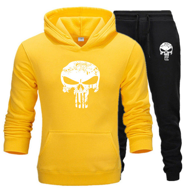 Tracksuit Men Skull Brand Autumn Winter Hooded