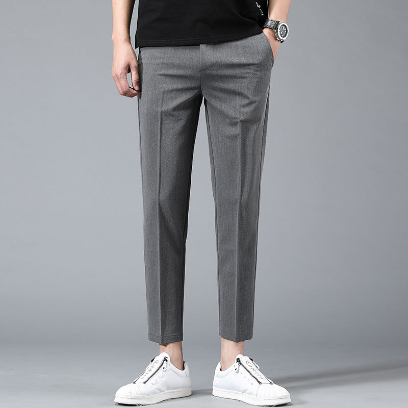 Ice Silk Men's Trousers Thin Casual Pants