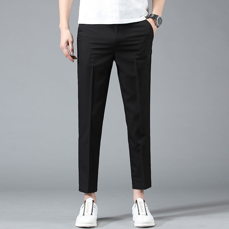 Ice Silk Men's Trousers Thin Casual Pants