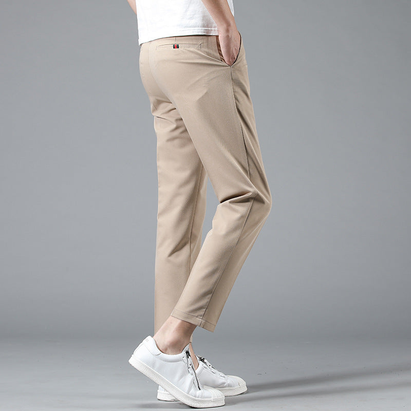 Ice Silk Men's Trousers Thin Casual Pants